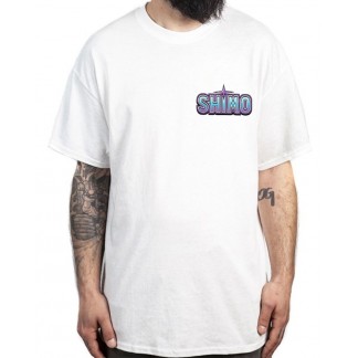 WEISSES T-SHIRT MIT SHIMO LOGO