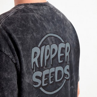 RIPPER SEEDS WASHED WHITE BLACK LOGO T-SHIRT