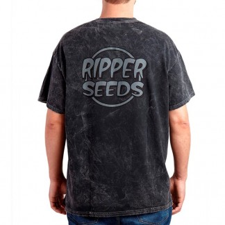 RIPPER SEEDS WASHED WHITE BLACK LOGO T-SHIRT