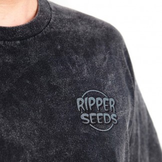 RIPPER SEEDS WASHED WHITE BLACK LOGO T-SHIRT